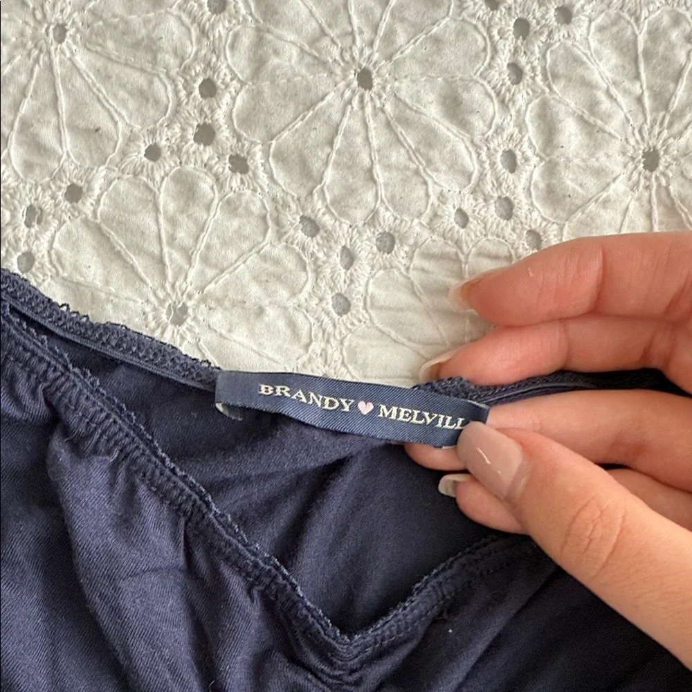 Brandy Melville Navy Blue Women's Top - Picture 2 of 3
